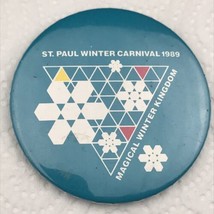 Saint Paul Winter Carnival 1989 Pin Button Vintage  Minnesota 80s Magical - £7.87 GBP