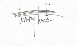 Tommy Tune Signed 3x5 Index Card  - $29.69