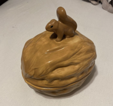 Arnels Pottery Ceramics by Gayla Squirrel on Nut Candy Dish / Cookie Jar - £18.56 GBP