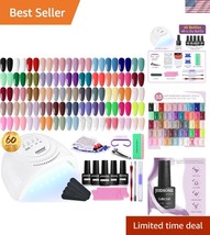 Durable Gel Nail Polish Kit with 55 Vibrant Shades &amp; Professional Tools ... - $812.66 MXN
