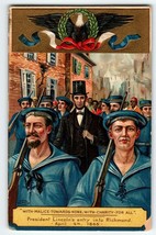 Abraham Lincoln Entry Into Richmond 1865 Postcard Germany Series 51658 Sailors - £12.67 GBP
