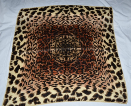 Vtg 60s Echo Animal Print Square Scarf 25X26  Cheetah Tiger - £14.43 GBP