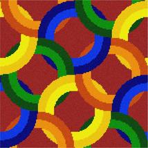 Pepita Rings Square 1 Needlepoint Canvas - $100.00+