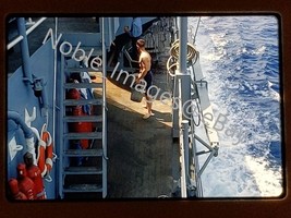 1967 Six-Day War USS Galveston Approaches Oiler Mediterranean Kodachrome Slide - £3.56 GBP