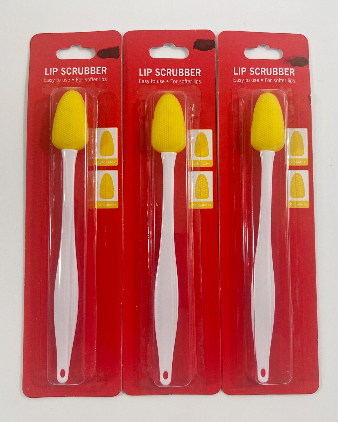 3 PCS Lip Scrub Brush Lip Scrubber Tool Lip Exfoliator Brushes EXP: 10/24 - $7.91