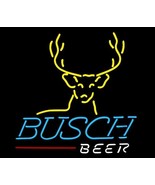 Busch Light Deer Real Glass Light Neon Sign 16&quot;x15&quot; - £110.78 GBP