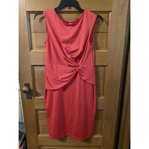 Red Dress Size S Sheath Scrunched Waist Womens Sleeveless - £15.74 GBP