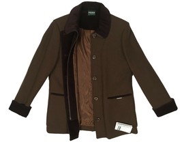 NEW $795 Geiger Austria Boiled Wool Jacket!  8 e 38   Brown With Corduro... - $274.99