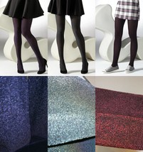 Shimmer Sparkly Tights 3 x colours Retro lurex pantyhose 40 DENIER Funky Festiva - £11.44 GBP
