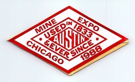 Carbón de Carga Casco Pegatina Austin Mine Expo 1988 Chicago - £22.94 GBP