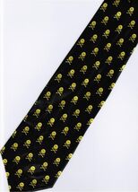 Halloween Skull Crossbones MANY Smiley Happy Face 10cm Necktie - $19.99
