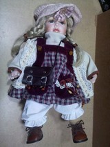 7JJJ52 Porcelain Doll: 16&quot; Tall, Very Good Condition - $19.42