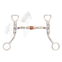 Horse Bit 5” Mouth 5¾” Cheeks Western Snaffles Curb Copper Rollers Barre... - £37.56 GBP