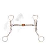 Horse Bit 5” Mouth 5¾” Cheeks Western Snaffles Curb Copper Rollers Barre... - $47.00