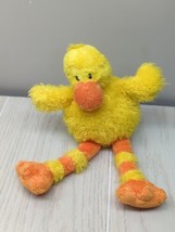 Gund Little Lemonade Plush Duck Yellow Orange Striped Legs Read - £7.71 GBP