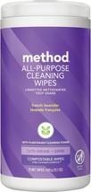 Method All-Purpose Cleaning Wipes, French Lavender, Multi-Surface, Compo... - £19.97 GBP