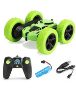 Green Rc Stunt Car – 2.4g Double-sided Flip, 360° Rotation, Off-road Dri... - $40.58 CAD