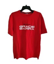 Gracie Barra Adidas T-Shirt Mens Large Red Jiu Jitsu MMA GB Wear Fight Gear - $22.76