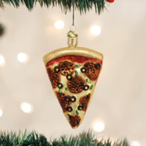Old World Christmas Pizza Slice Blown Glass Christmas Ornament 32047 - £11.06 GBP