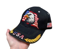 Patriotic USA Flag Hat Strapback Wool America Eagle Flag Veteran Vietnam... - £11.82 GBP