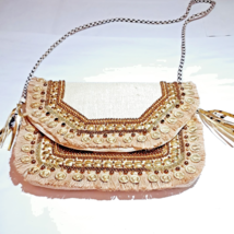 Bohemian Crossbody Bag Women&#39;s Vintage Leather Purse Fringe Coin Envelope - €39,39 EUR