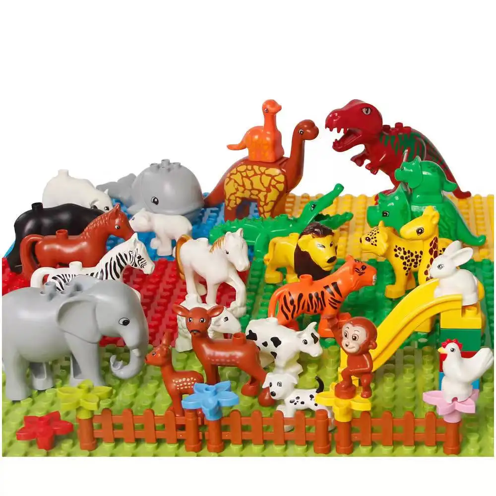 Game Fun Play Toys Big Size Building Blocks Forest Animals Lion Deer A Beast Enl - £22.91 GBP