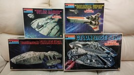4 vintage Bandai Monogram Battlestar Galactica model kits 1981 White ver... - £270.23 GBP