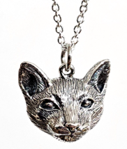 Cat Feline Pendant 3D Head Freya Bast Necklace Amulet Talisman 925 Sterling - £32.91 GBP