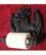 Saurian Servant Mythical Gothic Serpentine Dragon Toilet Paper Holder 9&quot;H - $52.44 CAD