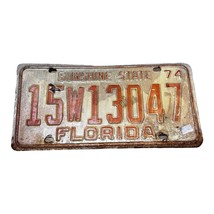 Vintage 1974 Florida Sunshine State Collectible License Plate  15w13047 Original - £14.85 GBP