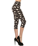 Women&#39;s Dinosaur Printed High Waisted Capri Leggings With An Elastic Waist - $195.62 MXN