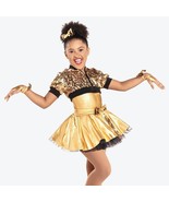 Shake It Off Gold Black Sparkle 2 Piece Dance Costume XL Child RC 17027 - $32.91 CAD