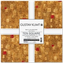 Ten-Square Gustav Klimt Multi Colorstory Sheen Layer Cake Fabric Precuts M538.29 - £35.90 GBP