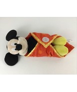 Disney Park Babies Mickey Mouse 12&quot; Plush Stuffed Toy Blanket Wrap Just ... - £19.42 GBP