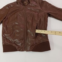 Wishful Park RN#131869 Women’s Size Medium Coat Brown Faux Vegan Leather Jacket image 11