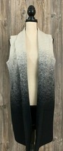 Andrew Mark Cardigan Sweater Women&#39;s Small Black/White Wool Blend Knee L... - $27.31