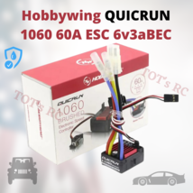 Hobbywing QUICRUN WP 1060  60A 2~3S Brushed ESC 1/10 1/12 RC Car Sport B... - $28.99