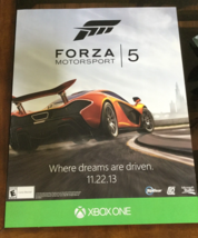 RARE Forza 5 Motorsport XBOX ONE Promo Poster Where Dreams Are Driven 11... - £269.26 GBP