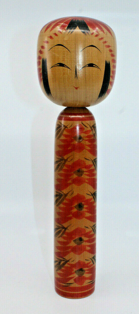Primary image for Japanese Traditional Togatta Wooden Kokeshi Doll Signed by Kyuichi 30.5 cm Tall 