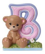 Precious Moments Pink Baby Girl Table Top Figurine B is For Bear Alphabet 153416