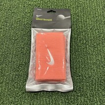 Nike Tennis Premier DoubleWide Wristbands Badminton Squash Gym Pink &amp; White - £16.35 GBP