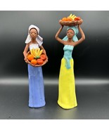 African woman fruit, Jamaican Creole, Folk Art Pottery Red Clay Glazed S... - £62.26 GBP