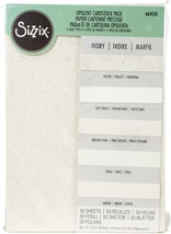 Sizzix Surfacez Opulent Cardstock Pack 8 X11.5 Inch 50/Pkg - Ivory - £31.81 GBP