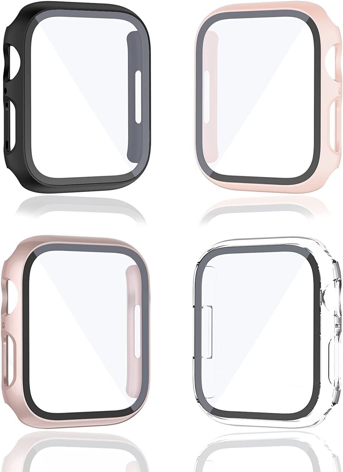 Primary image for 4 Pack Compatible with Apple Watch Series 8 7 Case 45mm w/Tempered Glass Screen