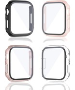 4 Pack Compatible with Apple Watch Series 8 7 Case 45mm w/Tempered Glass... - £10.25 GBP