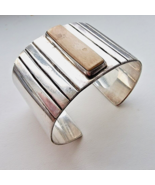 NATIVE AMERICAN VINTAGE WIDE SOLID 925 STERLING SILVER CUFF BRACELET - $7,020.77 MXN