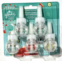 Glade Plugins Scented Oil Stay Cool Watermelon &amp; Seltzer Air Freshener 5 Refills - £25.57 GBP