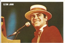 ⭕VTG card pocket calendar 1985 ELTON JOHN Portugal group music singer - $73.65 MXN