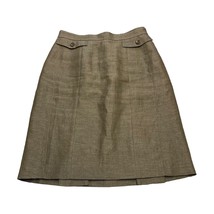 Ann Taylor A-Line Skirt Womens Size 2 Brown Knee Length Lined Back-Zip - $29.02