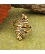 Bronze Adjustable Ginkgo Leaf Ring - $557.06 MXN